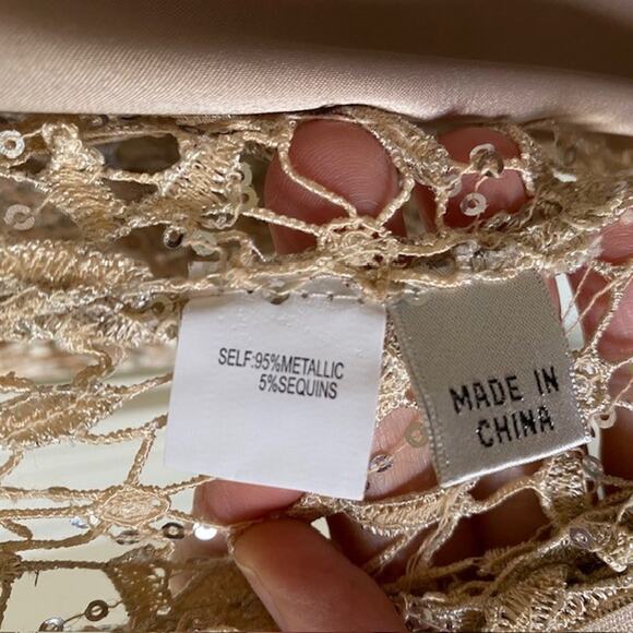 Exquisite Kay Unger Dress sz 6 taupe fall wedding guest mother of - Picture 7 of 14